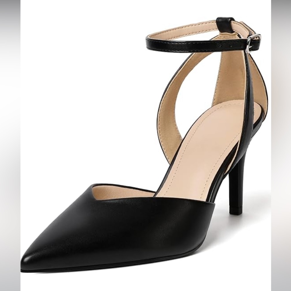 NWT Woman’s Pointed Toe Strappy High Heel Shoes - Picture 8 of 11